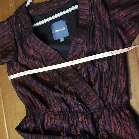 ModCloth Your Time To Shine Full Length Short Sleeve Burgundy Maxi Dress - Picture 12 of 14